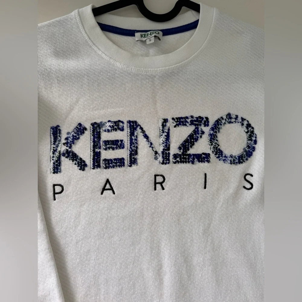 Kenzo White Women Sweatshirt Sz S